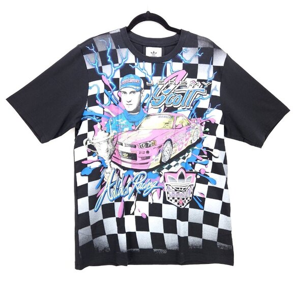 adidas Other - Adidas Jeremy Scott Shirt JS Rally NASCAR Style Print Tee Adult Size Small